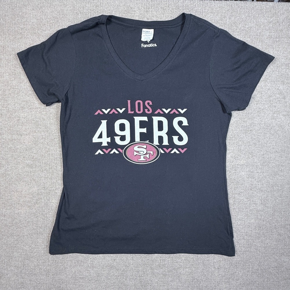 Fanatics San Francisco 49ers Los‎ 49ers V-Neck Graphic T-Shirt Black Large